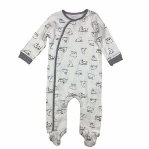 Koala Baby Polar Bear & Walrus Footie Pajamas Baby Size 6-9M Long Sleeve Cotton